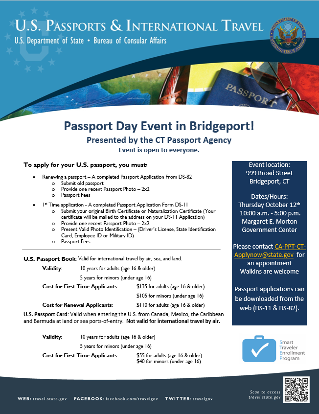 Bridgeport Passport Day Flyer